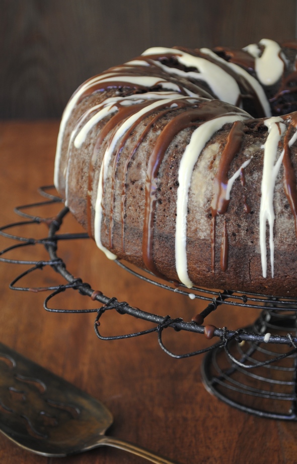 Chocolate Bundt Cake with Cream Cheese Filling